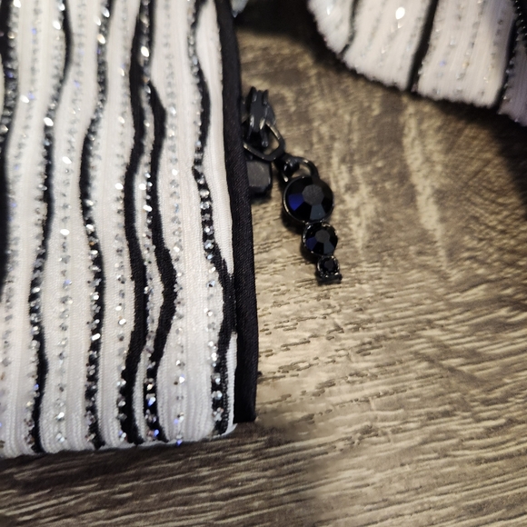 Alex Evenings Petite Jacket Black White Zip Front  XLP - Picture 7 of 11